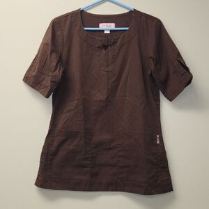 Koi by Kathy Peterson Scub Top S